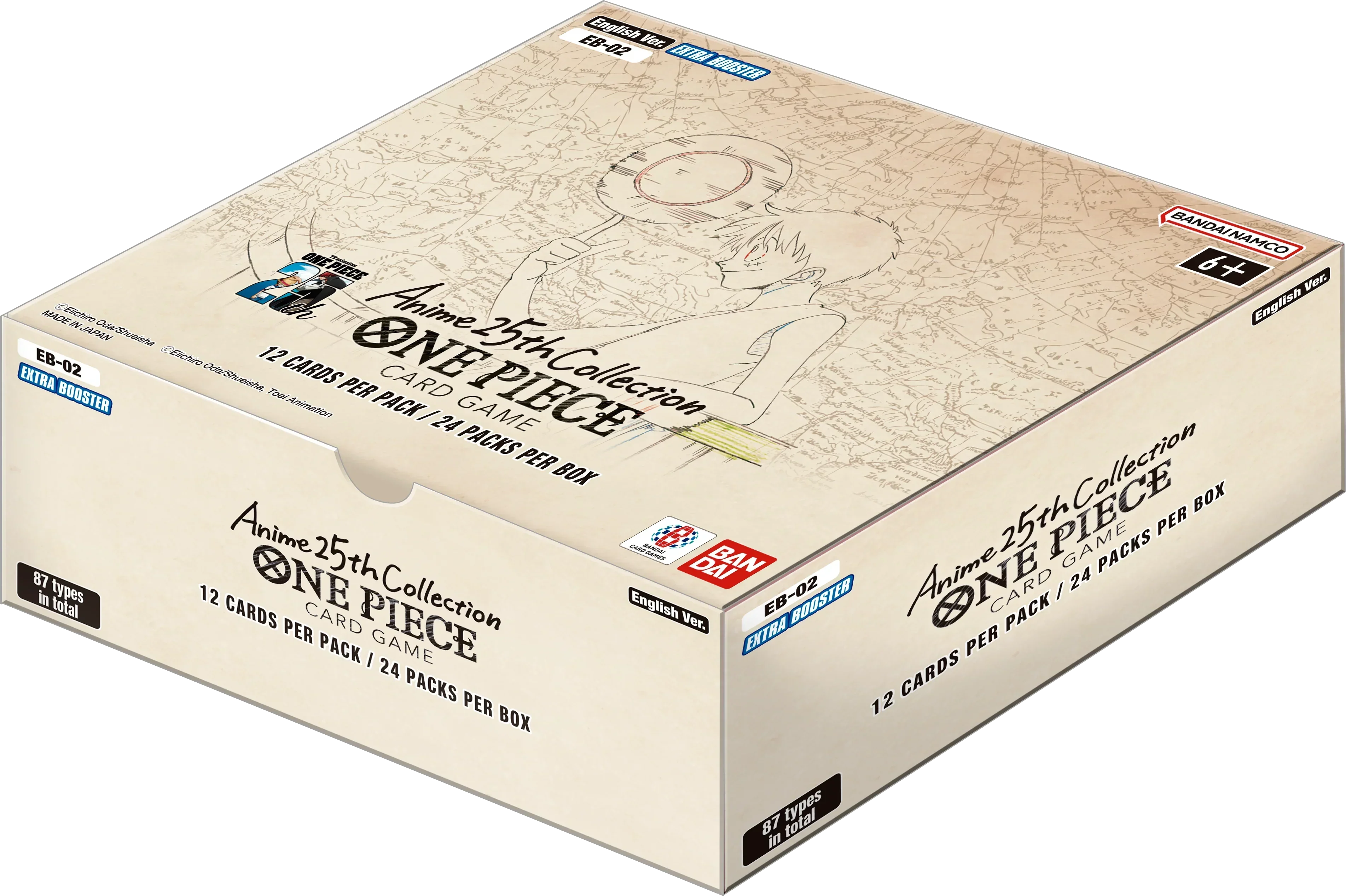 One Piece TCG - Extra Booster - Anime 25th Collection (EB-02) - Display Case (12x Booster Boxes)