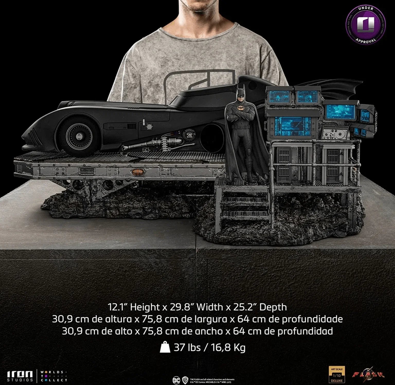 Iron Studios - The Flash Movie - Batmobile - Deluxe Art Scale Statue 1/10